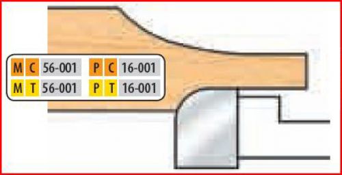 4 3/4 X 1 1/4 BORE CT RAISED PANEL BACK CUTTER